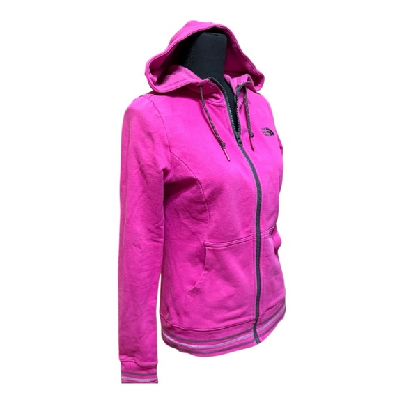The North Face Women's Vibrant Pink Zip-Up Hoodie - Picture 2 of 6